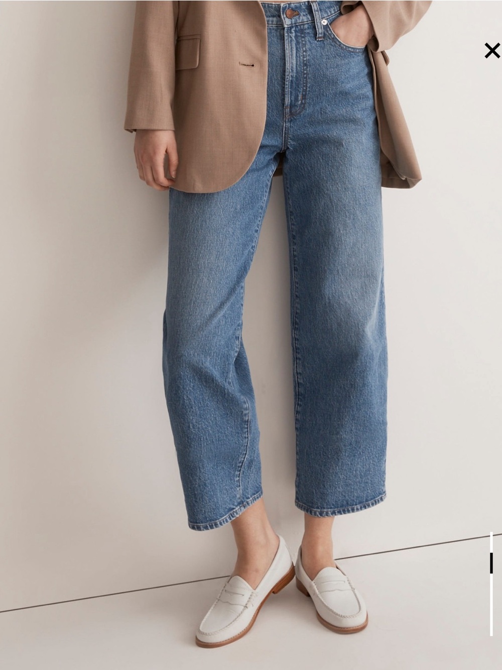 Madewell Perfect Vintage Wide-Leg Cropped Jean